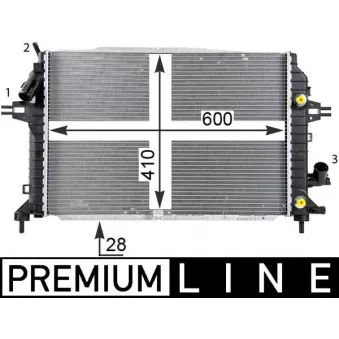 Radiateur, refroidissement du moteur MAHLE CR 1857 000P