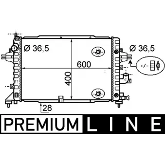 Radiateur, refroidissement du moteur MAHLE CR 1858 000P