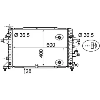 Radiateur, refroidissement du moteur MAHLE CR 1858 000S