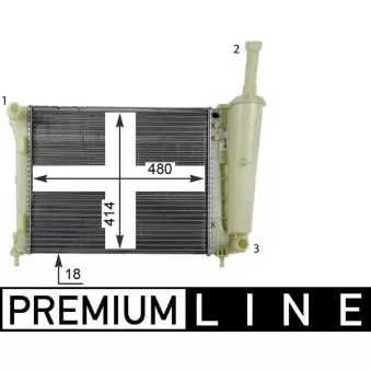 Radiateur, refroidissement du moteur MAHLE CR 1859 000P