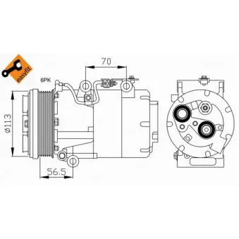 Compresseur, climatisation NRF 32722G