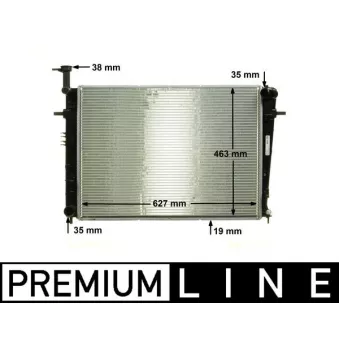 Radiateur, refroidissement du moteur MAHLE CR 1862 000P