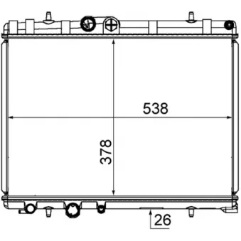 Radiateur, refroidissement du moteur MAHLE CR 1863 000S