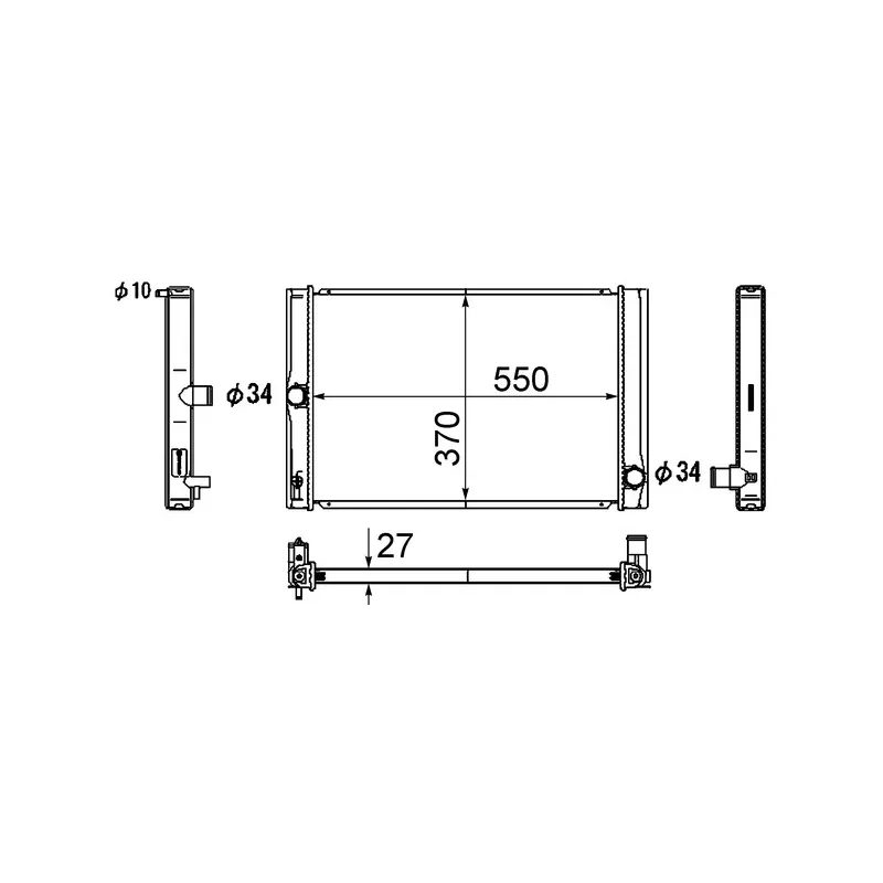 Radiateur, refroidissement du moteur MAHLE CR 1865 000S