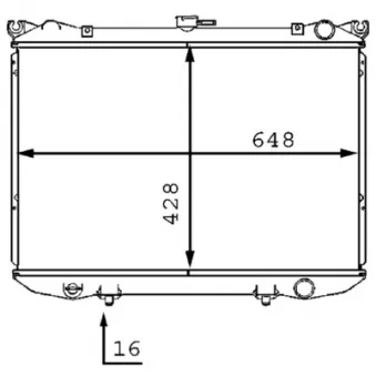 Radiateur, refroidissement du moteur MAHLE CR 187 000S