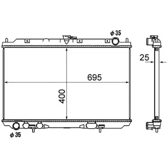 Radiateur, refroidissement du moteur MAHLE CR 1876 000S