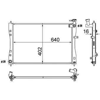 Radiateur, refroidissement du moteur MAHLE CR 1879 000S