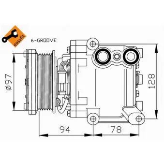 Compresseur, climatisation NRF 32724G