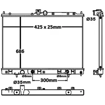 Radiateur, refroidissement du moteur MAHLE CR 1881 000S