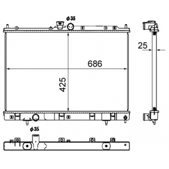 Radiateur, refroidissement du moteur MAHLE CR 1883 000S