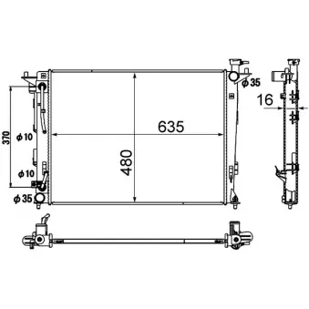 Radiateur, refroidissement du moteur MAHLE CR 1890 000S