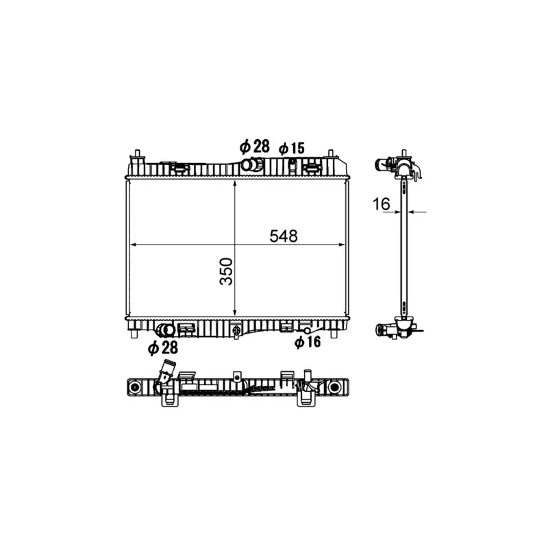 Radiateur, refroidissement du moteur MAHLE CR 1896 000S