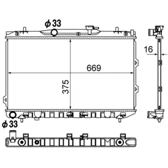 Radiateur, refroidissement du moteur MAHLE CR 1897 000S