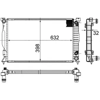Radiateur, refroidissement du moteur MAHLE CR 1898 000S