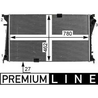Radiateur, refroidissement du moteur MAHLE CR 19 000P