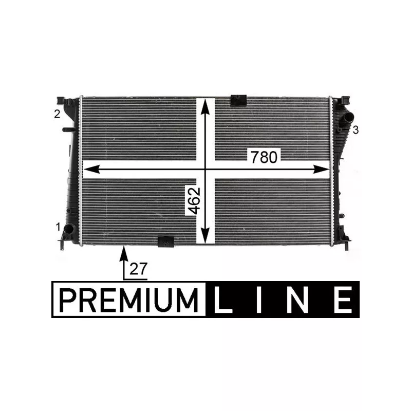 Radiateur, refroidissement du moteur MAHLE CR 19 000P