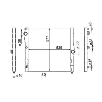 Radiateur, refroidissement du moteur MAHLE CR 1903 000S