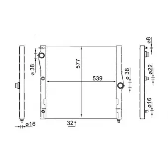 Radiateur, refroidissement du moteur MAHLE CR 1904 000S