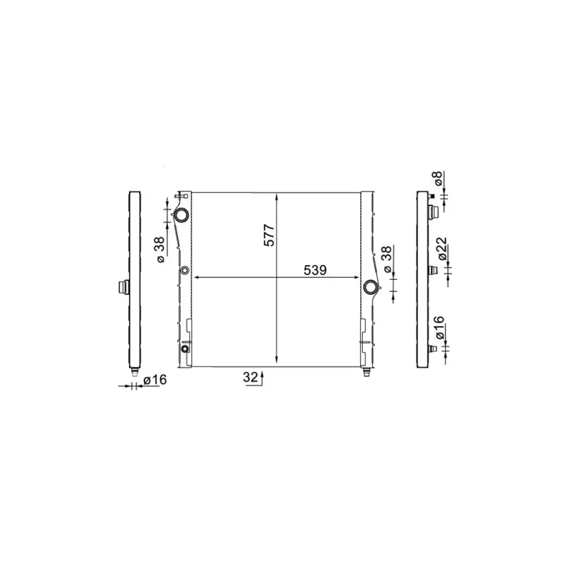 Radiateur, refroidissement du moteur MAHLE CR 1904 000S
