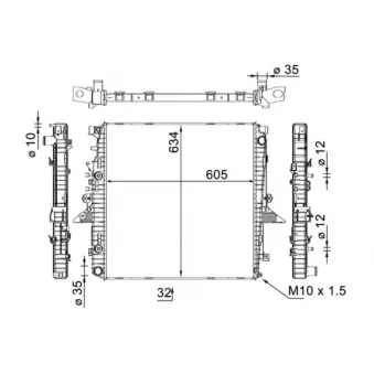 Radiateur, refroidissement du moteur MAHLE CR 1905 000S