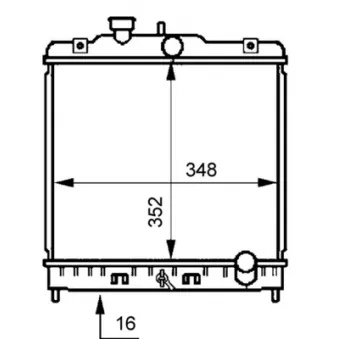 Radiateur, refroidissement du moteur MAHLE CR 194 000S