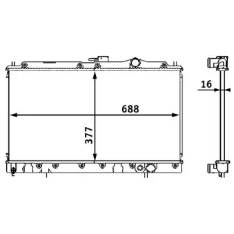 Radiateur, refroidissement du moteur MAHLE CR 197 000S