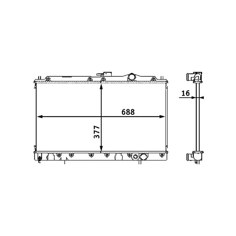 Radiateur, refroidissement du moteur MAHLE CR 197 000S