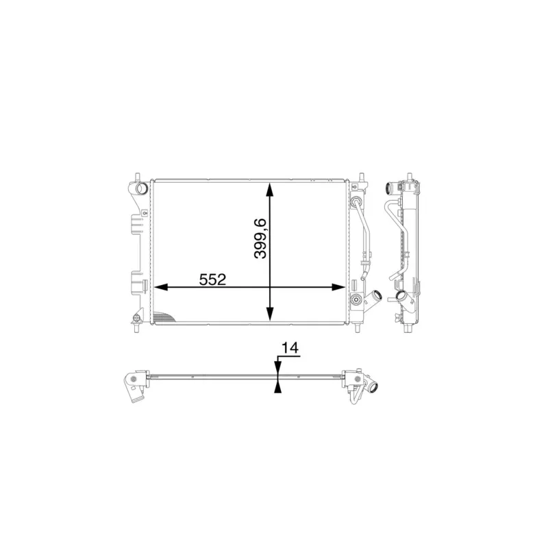 Radiateur, refroidissement du moteur MAHLE CR 1976 000P