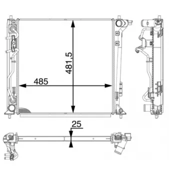 Radiateur, refroidissement du moteur MAHLE CR 1978 000P