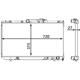 Radiateur, refroidissement du moteur MAHLE CR 198 000S