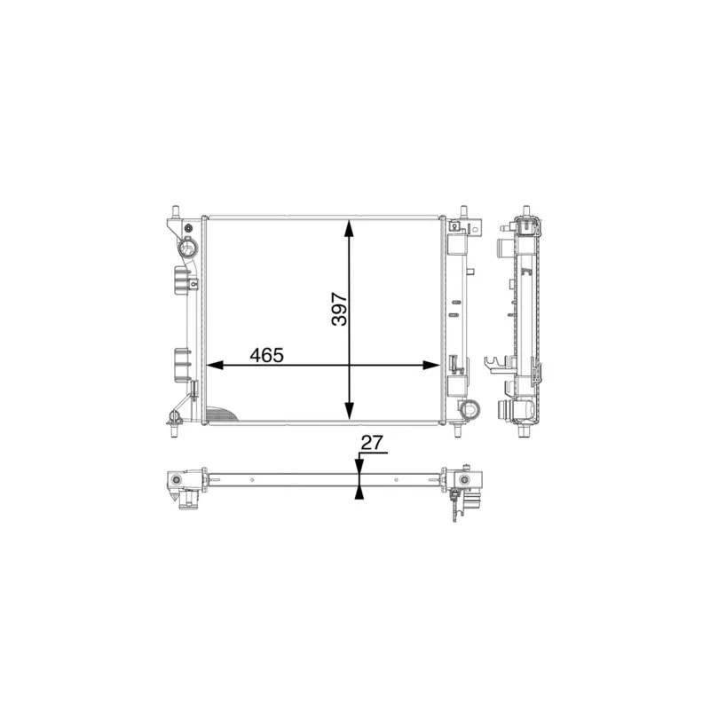 Radiateur, refroidissement du moteur MAHLE CR 1981 000P
