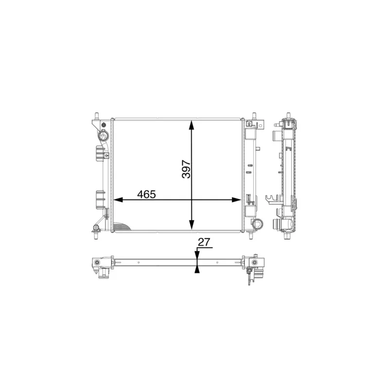 Radiateur, refroidissement du moteur MAHLE CR 1982 000P