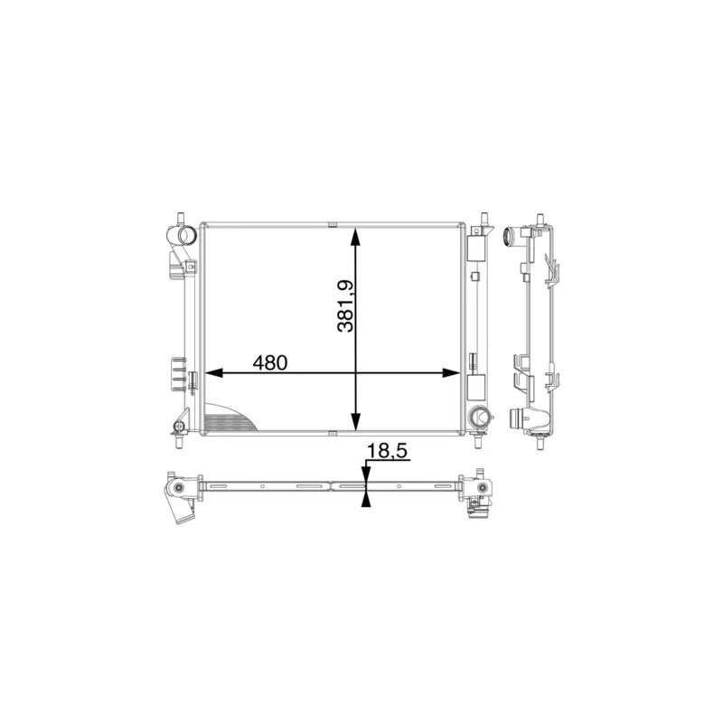 Radiateur, refroidissement du moteur MAHLE CR 1983 000P