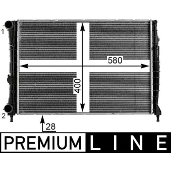Radiateur, refroidissement du moteur MAHLE CR 1984 000P