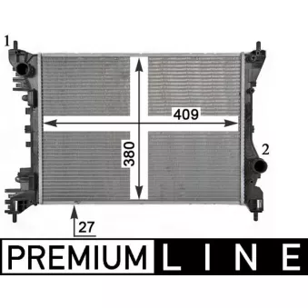 Radiateur, refroidissement du moteur MAHLE CR 1985 000P