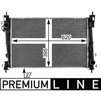 Radiateur, refroidissement du moteur MAHLE CR 1986 000P