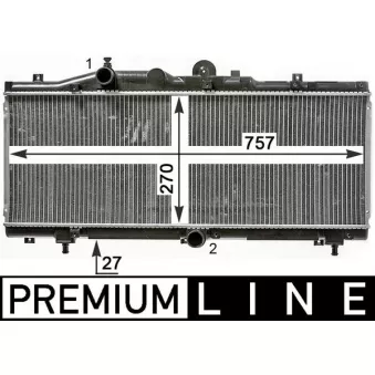Radiateur, refroidissement du moteur MAHLE CR 1989 000P