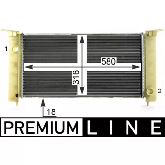 Radiateur, refroidissement du moteur MAHLE CR 1992 000P