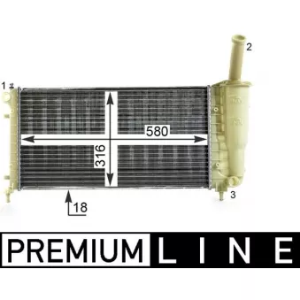 Radiateur, refroidissement du moteur MAHLE CR 1994 000P