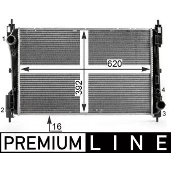 Radiateur, refroidissement du moteur MAHLE CR 1996 000P