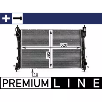 Radiateur, refroidissement du moteur MAHLE CR 1997 000P