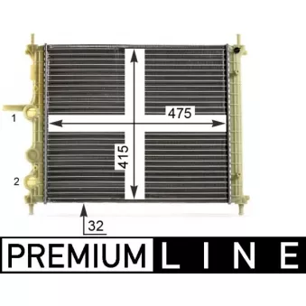 Radiateur, refroidissement du moteur MAHLE CR 1998 000P