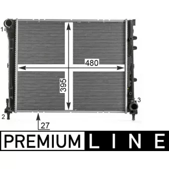 Radiateur, refroidissement du moteur MAHLE CR 2000 000P