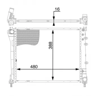 Radiateur, refroidissement du moteur MAHLE CR 2004 000S