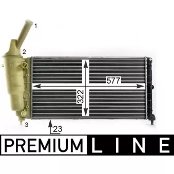 Radiateur, refroidissement du moteur MAHLE CR 2007 000P