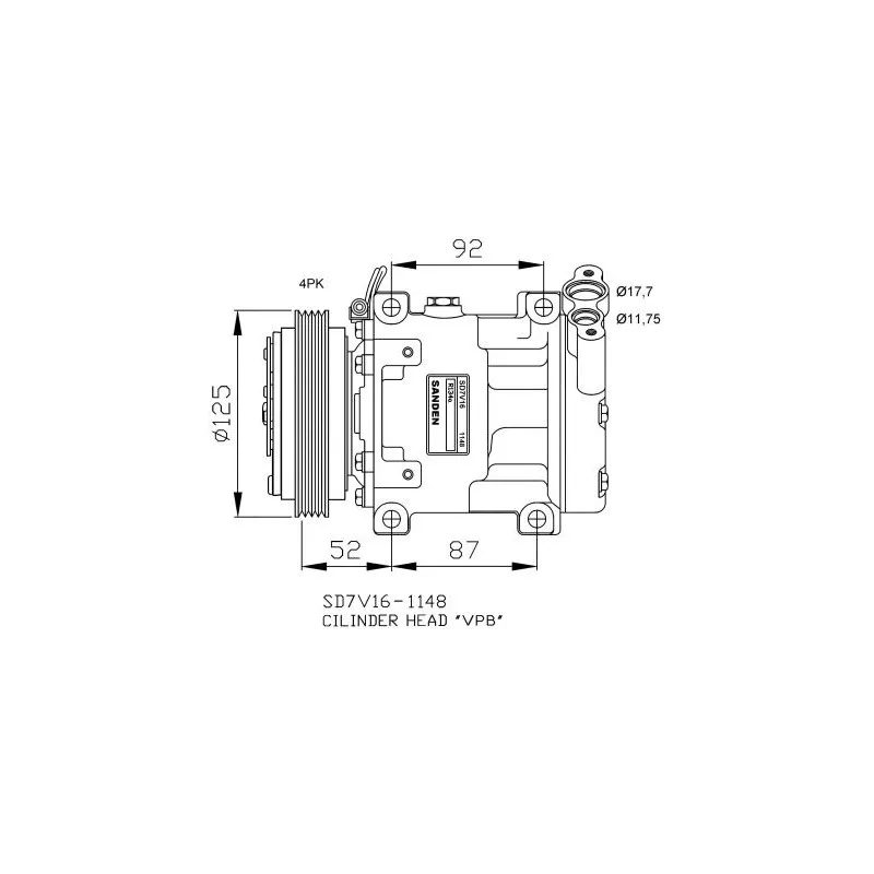 Compresseur, climatisation NRF 32743G