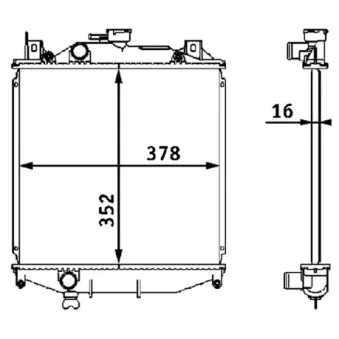 Radiateur, refroidissement du moteur MAHLE CR 201 000S