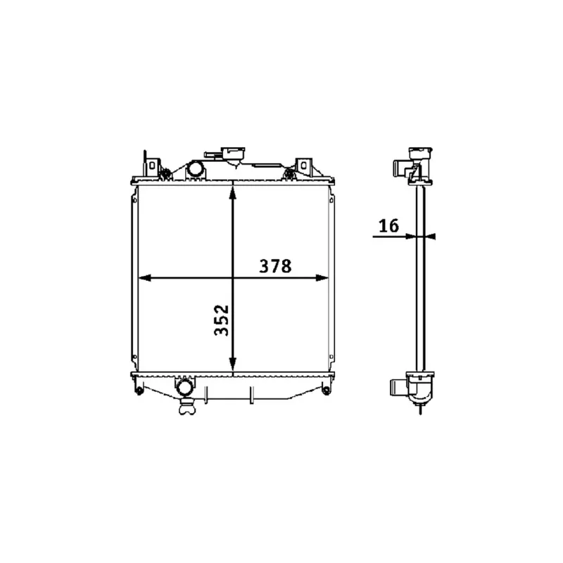 Radiateur, refroidissement du moteur MAHLE CR 201 000S