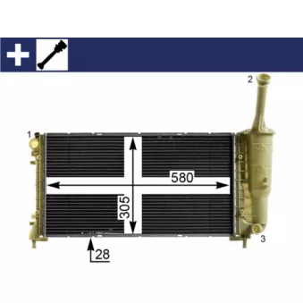 Radiateur, refroidissement du moteur MAHLE CR 2010 000S