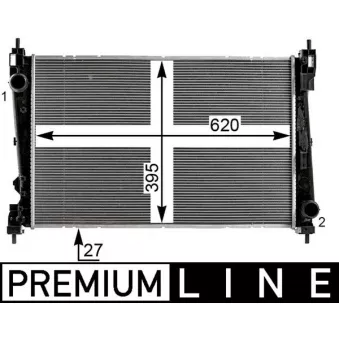 Radiateur, refroidissement du moteur MAHLE CR 2011 000P